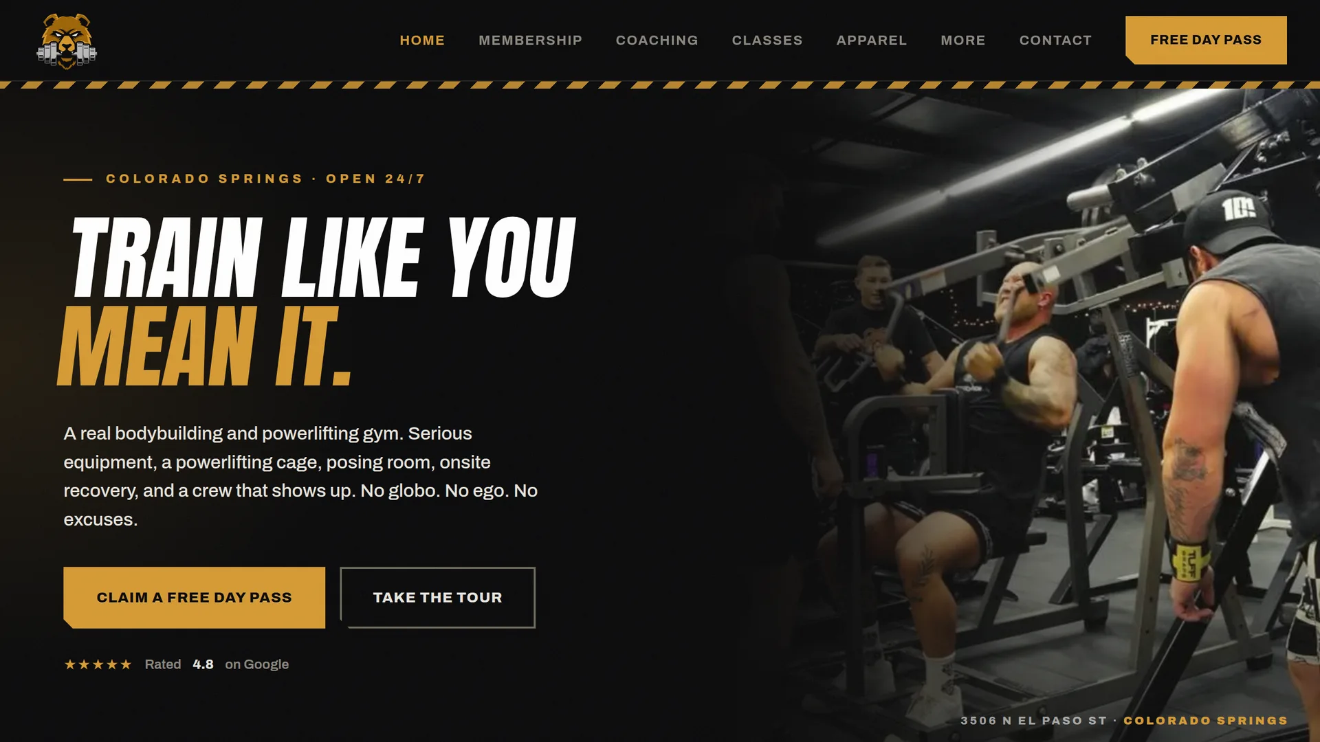 Colorado Iron Gym website