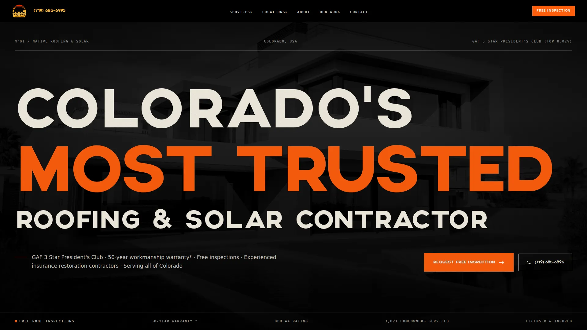Native Roofing & Solar website